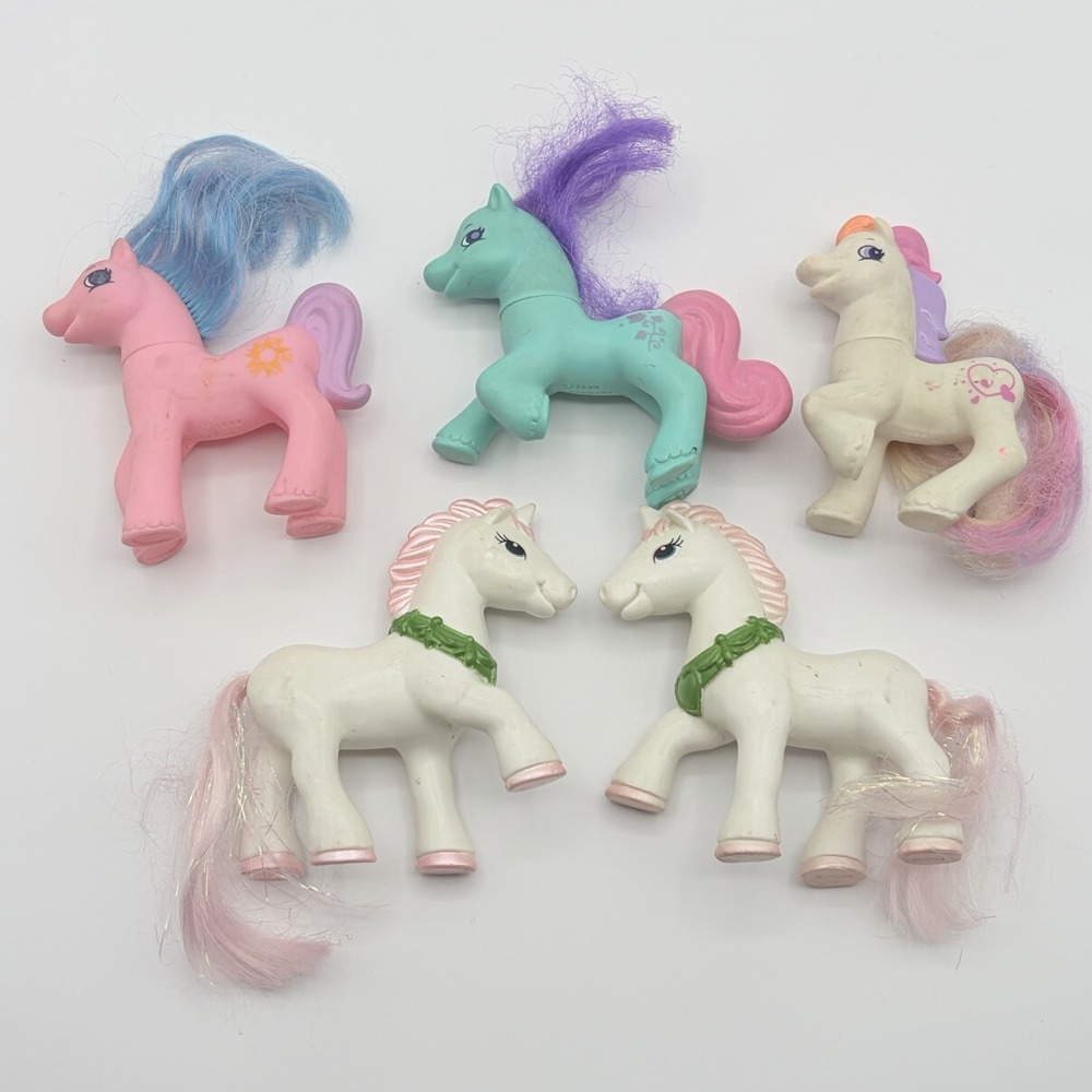 Chap‎ Mei White Pony Unicorn & My Little Pony McDonald's Lot Cute Ponies